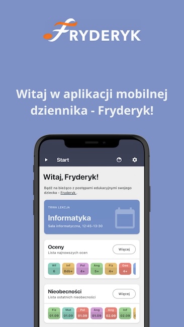 Aplikacja mobilna dziennika - Fryderyk