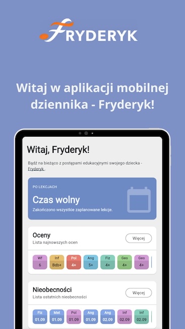 Aplikacja mobilna dziennika - Fryderyk